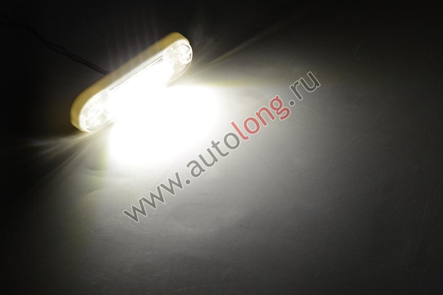 Габарит светодиодный MINI 6 LED Samsung Белый (12-24V)