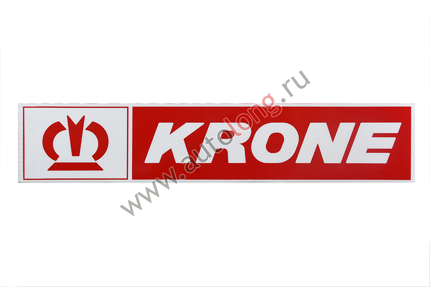 Наклейка светоотражающая с логотипом KRONE левая сторона (Красная)