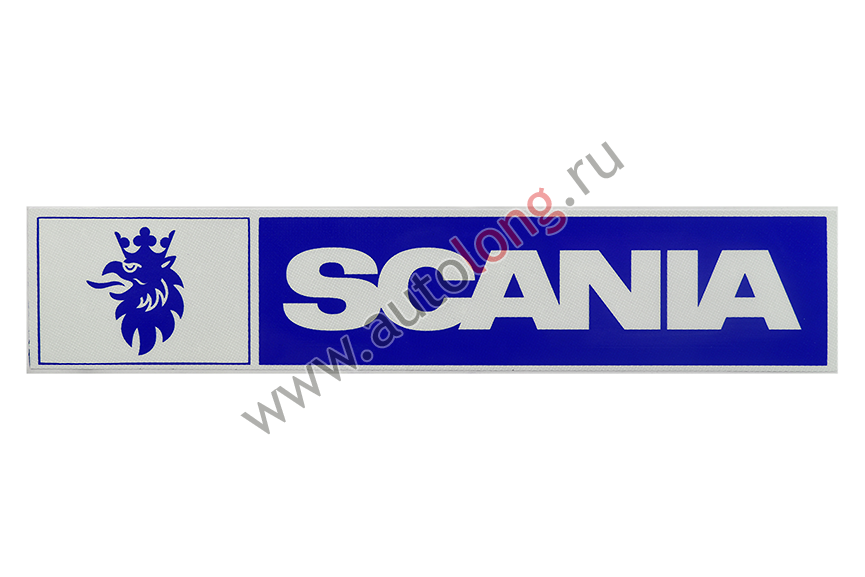 Наклейка светоотражающая SCANIA эмблема, Левый, Полоски, Синий