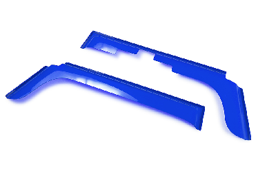 Дефлекторы окон на КАМАЗ ЕВРО накладные (малый угол) Синие
