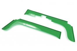 Дефлекторы окон на КАМАЗ ЕВРО накладные (малый угол) Зеленые