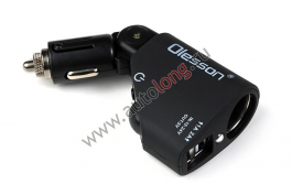 Зарядное устройство 2 USB 3,1 А,   1 Гнездо прикуривателя, Olesson