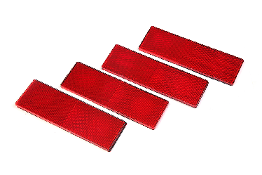 Катафоты прямоугольные большие (Красные) в блистере