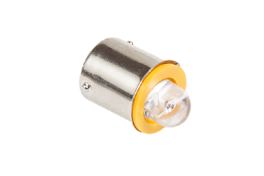 Лампа большой цоколь четырехкристальный желтый 12-24V (Смещённые контакты)