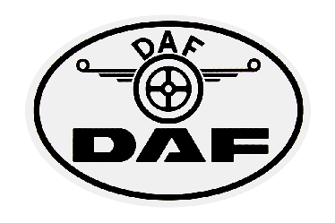 Наклейка светоотражающая DAF овал Черная
