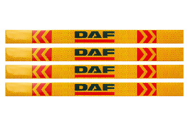 Наклейка Лента желтая светоотражающая DAF (зеленый) 0,65 м (комплект 4 шт.)