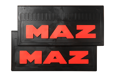 Брызговики задние 520*250 MAZ (LUX) с красной надписью