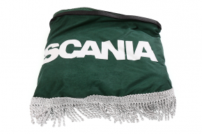 Ламбрекен лобового стекла   угол Scania (польская ткань) Зеленый с белым