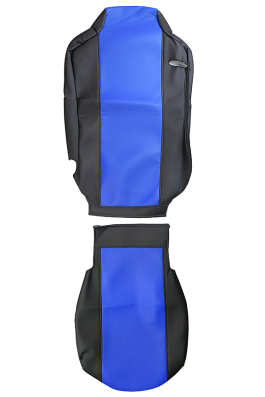 Чехол-сиденья ЭКО КОЖА для КАМАЗ NEO с 2020г (2 ремня, 2 высоких сиденья) синий