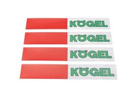 Наклейка Лента светоотражающая KOGEL красно-белая (зеленый) 30*5 см (комплект 4 шт.)