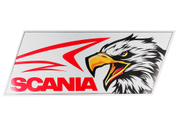 Наклейка светоотражающая 240*100 Scania Красная