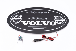 Табличка панно светодиодное в спальник грузовика VOLVO 12-24 В от прикуривателя, с пультом ДУ (600*300 мм)
