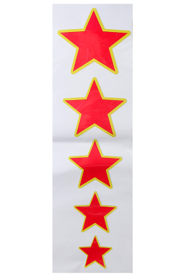 Наклейка светоотражающая для грузовиков и прицепов Звезды цвет красно-желтый (5 шт.) 