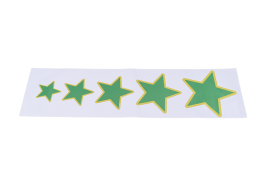 Наклейка на авто светоотражающая Звезды цвет зелено-желтый (5 шт.)