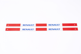 Планки крепления грузовых брызговиков RENAULT 600 мм светоотражающие красно-белые (комплект из 2 шт.)
