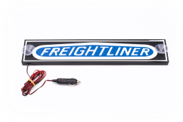 Табличка светящаяся светодиодная FREIGHTLINER 24В в прикуриватель (10х50 см)