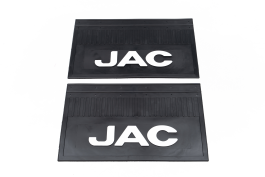 Брызговики задние грузовые JAC черные с белой надписью 600*370 (комплект)