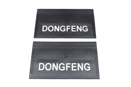 Брызговики грузовые задние DONGFENG черные с белой надписью 600*370 (комплект)