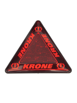 Катафот треугольный красный на прицеп KRONE (неон)