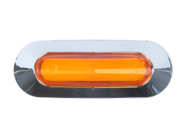 Автомобильный светодиодный габаритный фонарь светильник боковой 12В 24В (рамка хром)