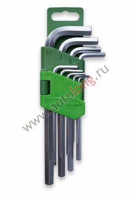 Набор шестигранных ключей (9 предметов) 1,5-10 мм