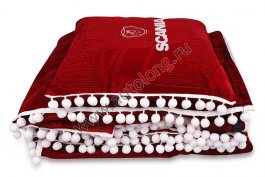 Шторы красные для SСANIA 5 серии, комплект   подушка   покрывало   люк