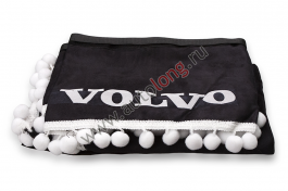Ламбрекен лобового стекла и угол VOLVO (польская ткань) Черный с белой бахромой