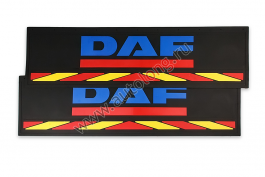 Брызговики длинномеры из 2-х частей DAF синий (красно-желтая полоса)