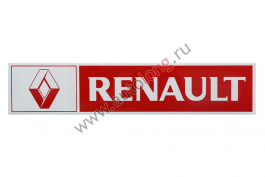 Наклейка светоотражающая RENAULT эмблема, Левый, Полоски, Красный (407*86mm)