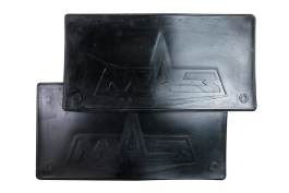 Комплект задних брызговиков на МАЗ (черная резина) 575*285